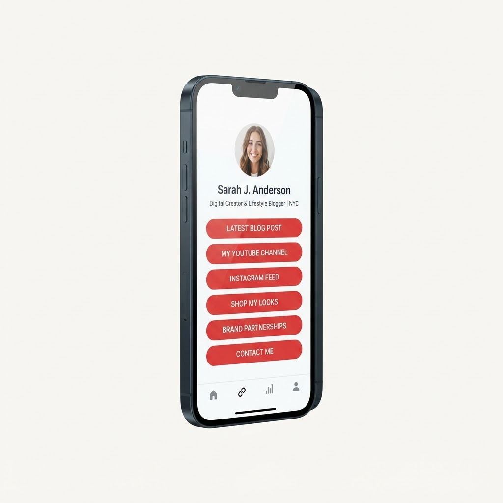 Kloak link-in-bio page shown on a phone